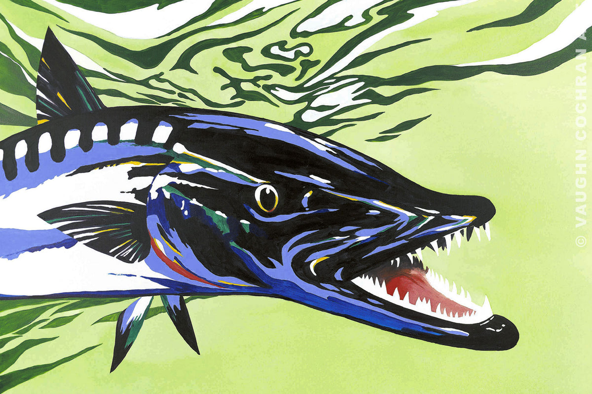 Barracuda Bright <br /><span style='color:#f00;font-weight:bold;'>Original SOLD <br />Prints on canvas or paper available</span>