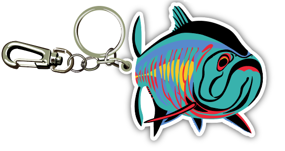 Blackfly Key Fob / Zipper Pull - Tarpon Bright II