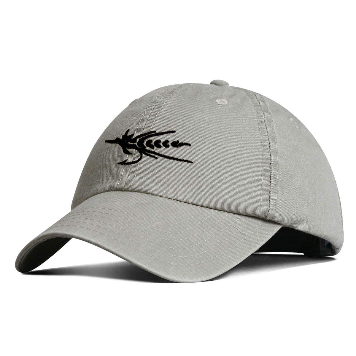 Black Fly Embroidered Hat Khaki