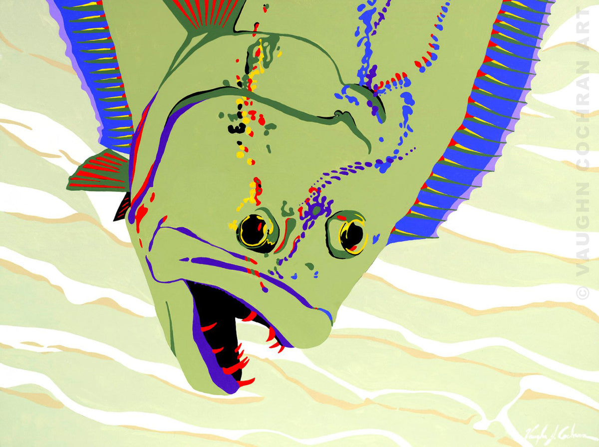 Flounder Bright <br /><span style='color:#f00;font-weight:bold;'>Original SOLD <br />Prints on canvas or paper available</span>