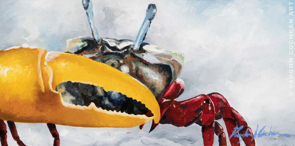 Yellow Claw Crab Ltd Edition Giclee on Paper