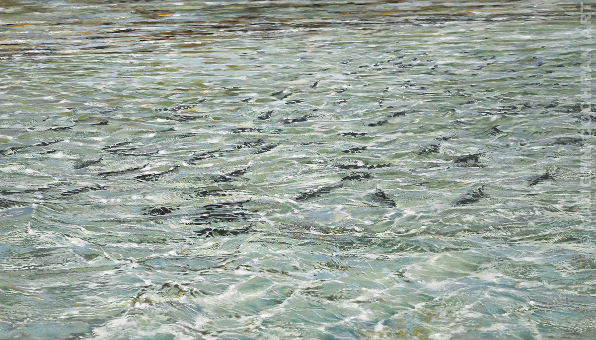 Bonefish 11 O’Clock <br /><span style='color:#f00;font-weight:bold;'>Original SOLD <br />Prints on canvas or paper available</span>