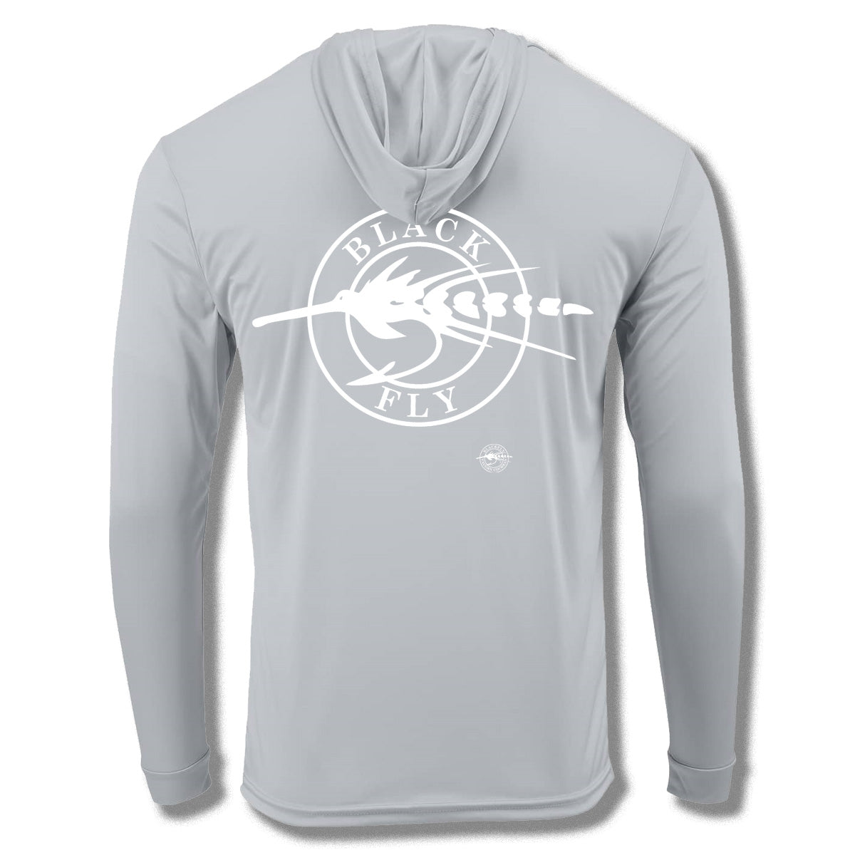 Blackfly Long Sleeve Microfiber Performance Hoodie - Aluminum