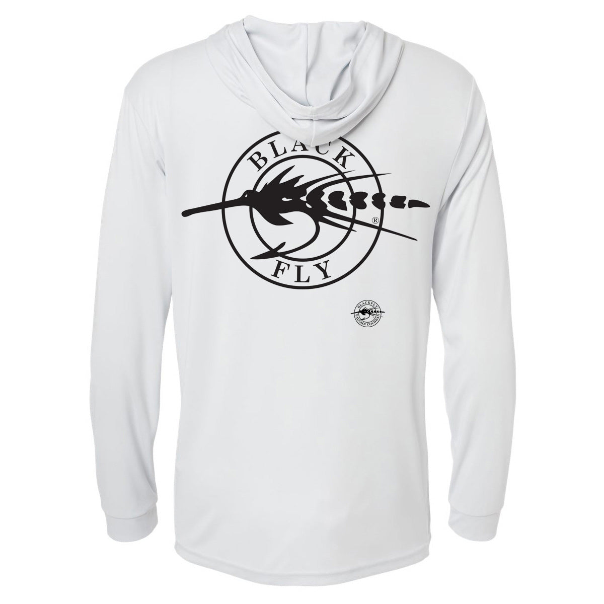 Blackfly Long Sleeve Microfiber Performance Hoodie - White