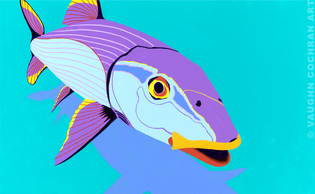 Bonefish Bright II <br /><span style='color:#f00;font-weight:bold;'>Original SOLD <br />Prints on canvas or paper available</span>