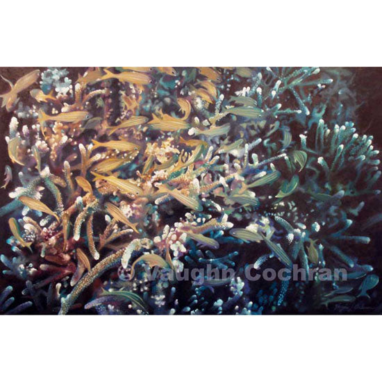Coral Reefers <br /><span style='color:#f00;font-weight:bold;'>Original SOLD <br />Prints on canvas or paper available</span>