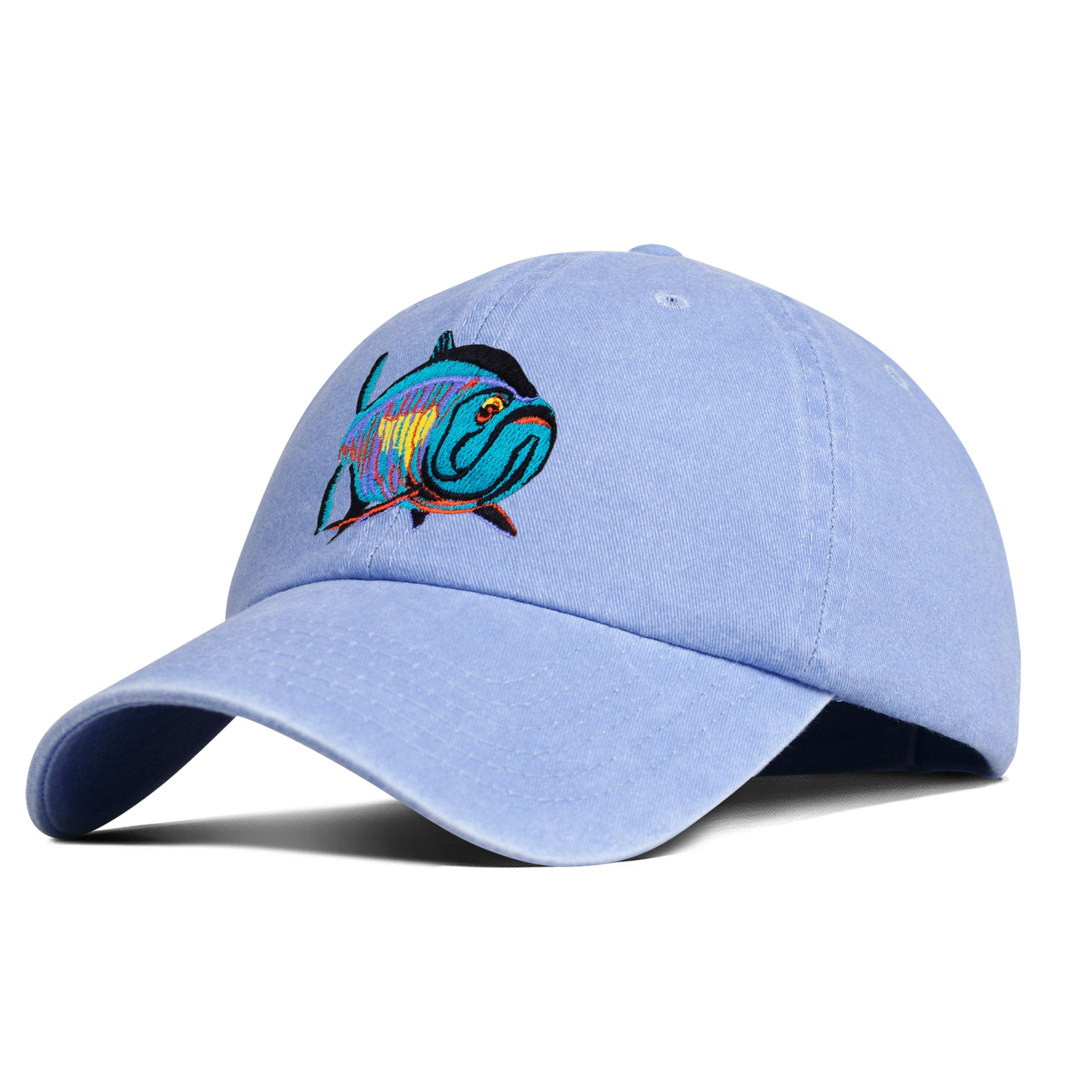 Tarpon Bright II Embroidered Hat Periwinkle – Vaughn Cochran Art